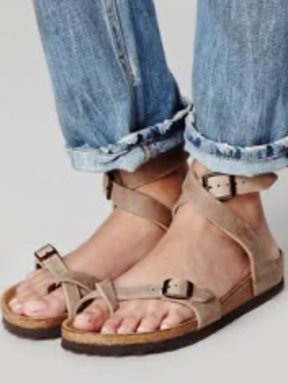 Birkenstock Yara Tobacco Oiled Leather Ankle Strap Sandals - Size 37 Regular